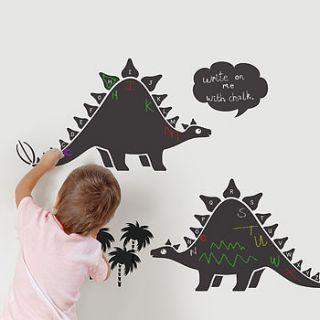 chalkboard alphabet dinosaur wall stickers by snuggledust studios