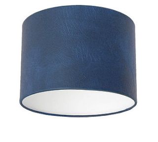 blue leather effect lampshade by quirk