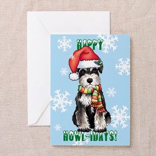 Holiday Miniature Schnauzer Greeting Cards (10 Pk) by dogsink