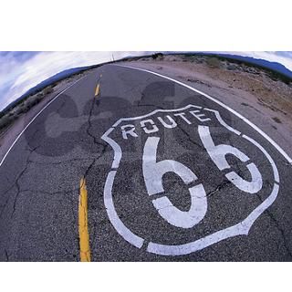 Route 66 through remote Greeting Cards (Pk of 10) by ADMIN_CP_GETTY35497297