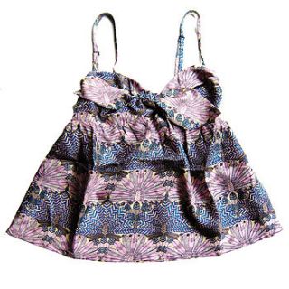 hip liberty silk print shell pink camisole by ciel