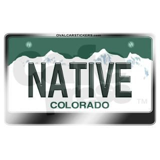 NATIVE Colorado License Plate Keychains by ovalcarstickers