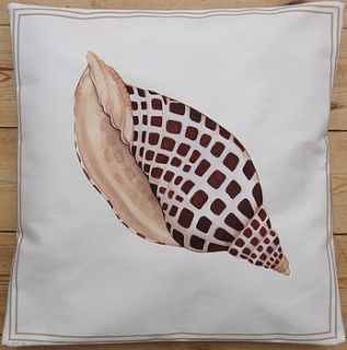 limited edition junonia shell print cushion by edwina cooper designs