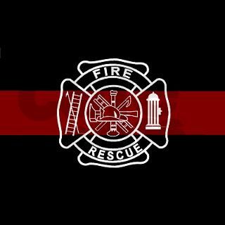 Firefighter Thin Red Line Round Sticker by thefiredept