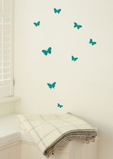 set of mini butterfly stickers by leonora hammond