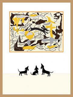 dachshund pollock print by poochcards of london pooch