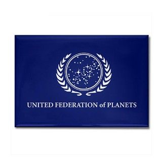 United Federation of Planet Flag Rectangle Magnet by happytrekkie