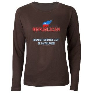 Republican becauseWmns Lng Slv Dark T by rightleaning