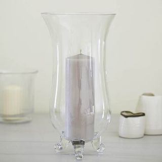 curved glass hurricane lamp by primrose & plum