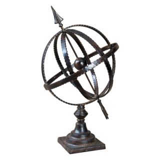 Diez Metal Globe in Antique Brown