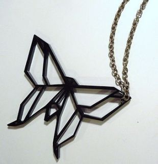 origami butterfly pendant necklace by ( q u i e t l y   c r e a t i v e )
