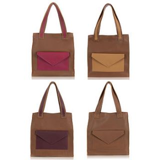 classic leather brixton tote bag by 7 gates london