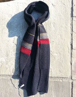 chunky knitted scarf by katy mellor