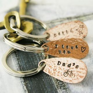 personalised copper key ring by the english shipmate