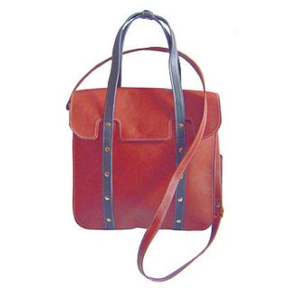leather and suede messenger bag by harriet sanders