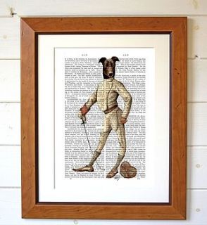 deer in smoking jacket dictionary print by fabfunky