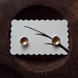 silver and gold domed stud earrings by laura creer