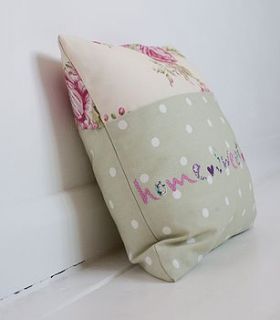 'home sweet home' cushion by 'by alex'