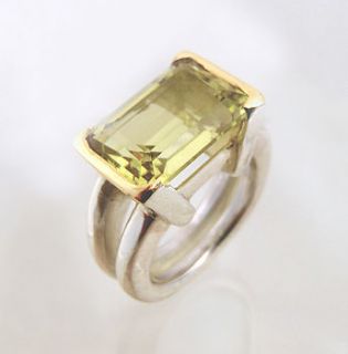 lemon quartz jewel cocktail ring by charlotte cornelius jewellery design
