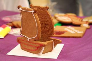 gingerbread ship decoration kit by sarah biscuits