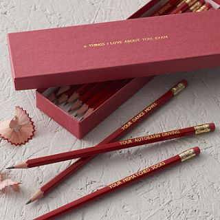 personalised gift boxed pencils by the letteroom