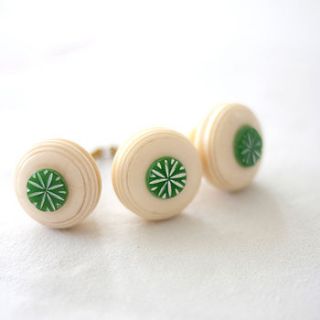 green and cream drawer knobs by the other duckling