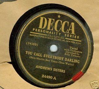 You Call Everybody Darling / Underneath The Arches Music