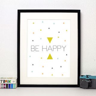 be happy   art print by moha london