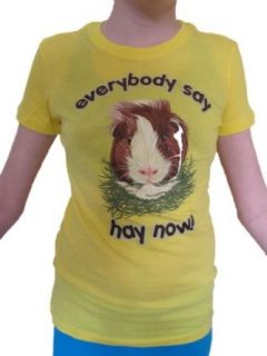 Guinea Pig Nation Women's "Everybody Say Hay Now" T Shirt Clothing