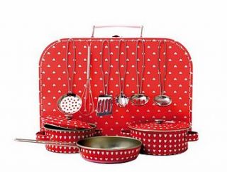 red mini heart cooking set by little ella james