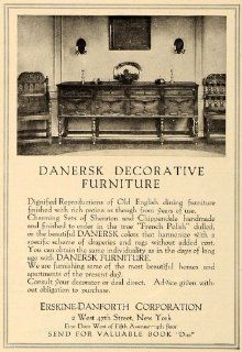 1919 Ad Danersk Old English Furniture Erskine Danforth   Original Print Ad  