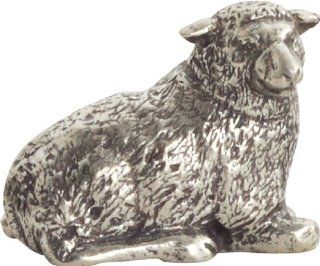 Danforth   Large Sheep Sitting, Pewter Nativity Set   Collectible Figurines