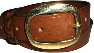 handmade leather belt with swage buckle by miller and jeeves