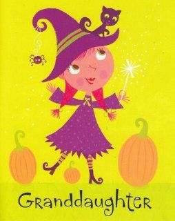 Greeting Halloween Card "Granddaughter" Happy Halloween to a Girl Who Casts a Spell of Sweetness and Fun Everywhere She Goes Health & Personal Care