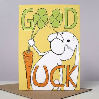 'good luck' card by cardinky