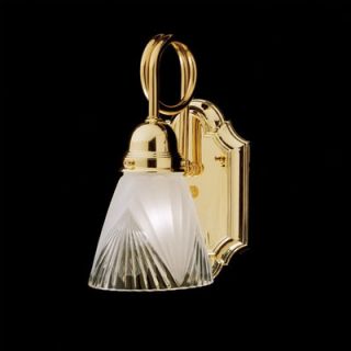 Thomas Lighting Oak Backplate Vanity Light in Polished Brass