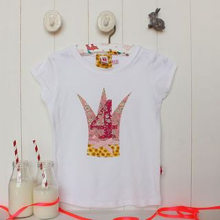 personalised birthday princess age t shirt by milk two bunnies