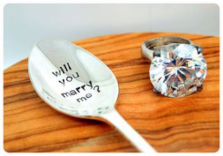personalised marriage proposal teaspoon by the cutlery commission