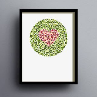 love is colourblind print by dig the earth