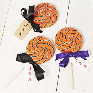 giant personalised halloween swirly lollipop by sophia victoria joy etc