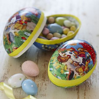 easter scene painted egg box by the contemporary home