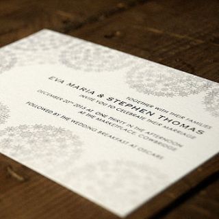 snowflakes wedding invitation stationery by feel good wedding invitations