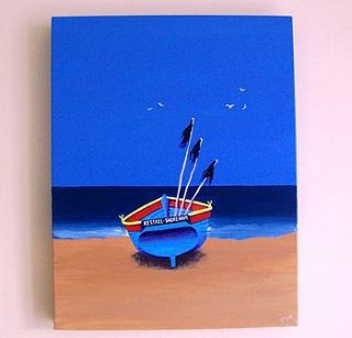 shoreham boat original painting on canvas by julian richards art