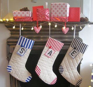 personalised christmas stocking by love lime