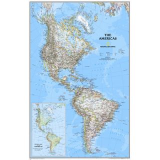 National Geographic Maps The Americas Classic Wall Map