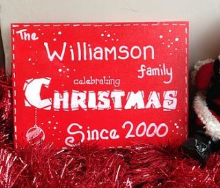 personalised christmas sign by the little lancashire smallholding