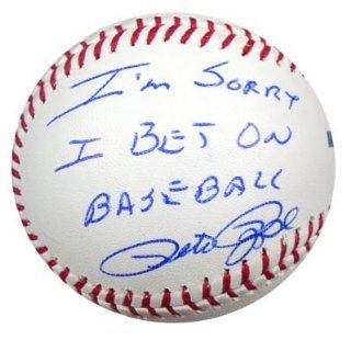 Pete Rose Autographed MLB Baseball I'm Sorry I Bet on Baseball PSA/DNA Sports Collectibles