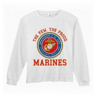 The Few. The Proud. Marines Logo Long Sleeve T Shirt   XXXXX Large Clothing