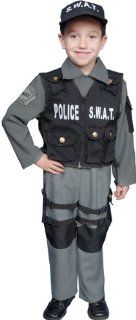 Child's SWAT Team Police Halloween Costume (Size Small 4 6) Toys & Games