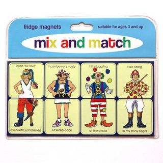 mix and match fridge magnets by curly kale